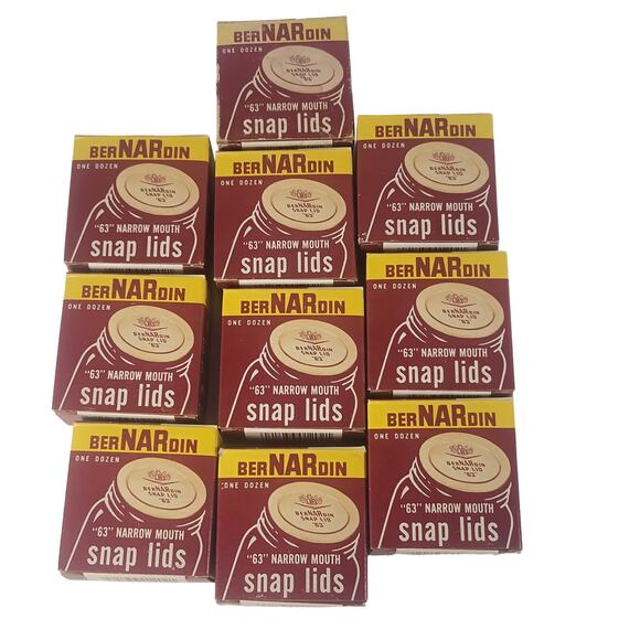 Bernardin Narrow Mouth Snap Lids , Vintage 10 Boxes, Read Condition - Picture 1 of 13